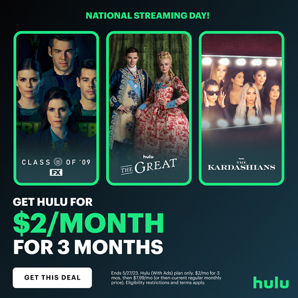 Get Hulu For $2/Month For 3 Mo...