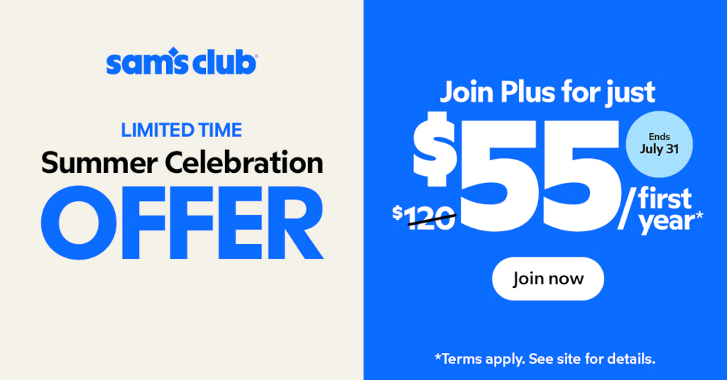 Sam's Club Membership Now Just $25 a Year (60% Off) or Save $65 on the Plus Membership 2 SamsPlus Bk2School