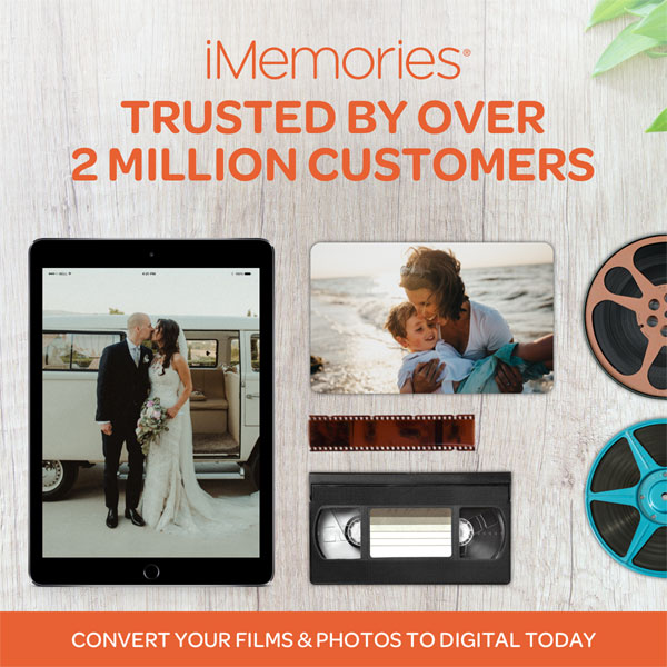 family photos, video cassette and movie reels.